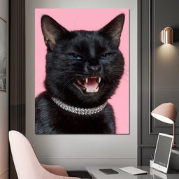 Fierce Feline Elegance Glam - NicheCanvas