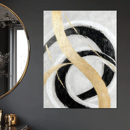 Golden Elegance Spirals - NicheCanvas