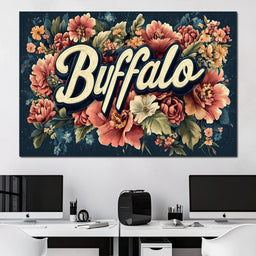 Buffalo Blossoms - NicheCanvas
