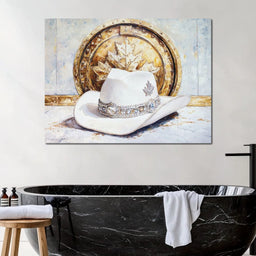 Maple Leaf Cowbow Hat Elegance - NicheCanvas