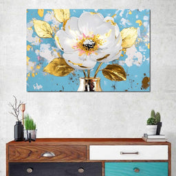 Golden Petal Elegance Blooms - NicheCanvas