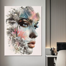 Tropical Muse Leaf Portrait - NicheCanvas
