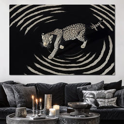 Leopard In Radiant Echoes - NicheCanvas