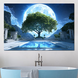 Lunar Reflection Sanctuary - NicheCanvas