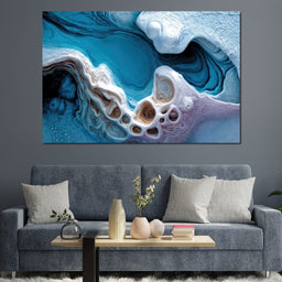 Glacial Coral Marbling - TooplesArt - NicheCanvas