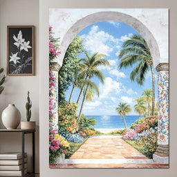 Tropical Archway Escape - NicheCanvas