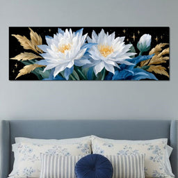 Celestial White Lotus Bloom - NicheCanvas