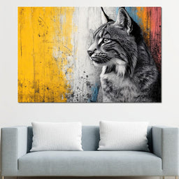 Majestic Wildcat Reflections - NicheCanvas