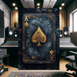 Golden Ace of Cosmic Dust - NicheCanvas