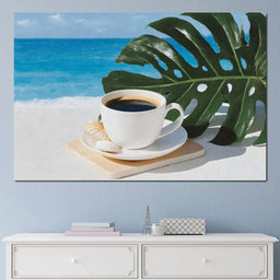Seaside Coffee Escape Moment - NicheCanvas