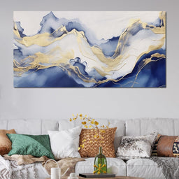 Sapphire Gold Mountain Flow - NicheCanvas