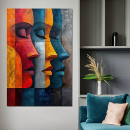 Chromatic Contours Converge - NicheCanvas