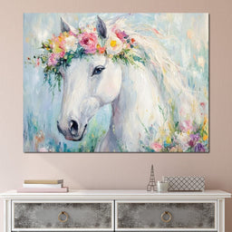Majestic Equine Blossoms - NicheCanvas