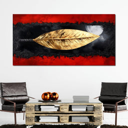 Golden Leaf Nocturne Reflection - NicheCanvas