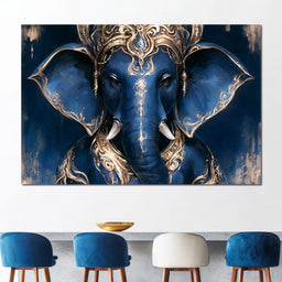 Divine Radiance of the Elephant Deity - NicheCanvas