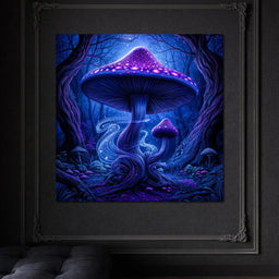 Neon Fungi Fantasy - TooplesArt - NicheCanvas