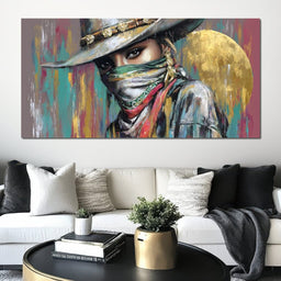 Golden Moon Desert Bandit Muse - NicheCanvas
