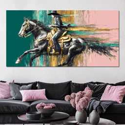 Golden Cowgirl Noir Star - NicheCanvas