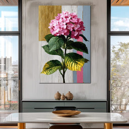 Pink Hydrangea Garden Glow - NicheCanvas