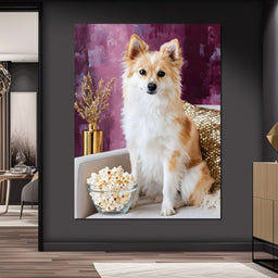 Glam Pomeranian Popcorn Night - NicheCanvas