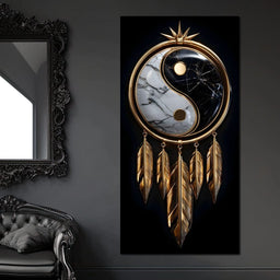 Golden Balance Dreamcatcher Marble - NicheCanvas