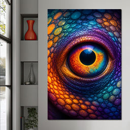 Prismatic Vision of the Ancient Reptile - NicheCanvas