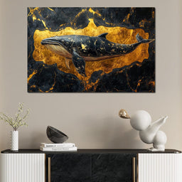 Majestic Ocean Gold Passage - NicheCanvas