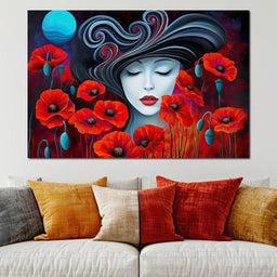The Poppy Queen’s Dream - TooplesArt - NicheCanvas