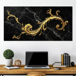 Baroque Flame on Obsidian Stone - TooplesArt - NicheCanvas