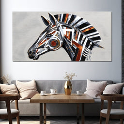 Chrome Horse Elegance - Alicia Smith - NicheCanvas