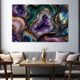 Gemstone Rivers Beneath The Moon - TooplesArt - NicheCanvas