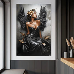 Golden Wings of Elegance - NicheCanvas