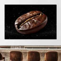 Cosmic Coffee Bean Orbit - NicheCanvas