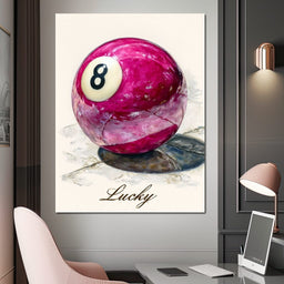 Lucky Eight Billiard Ball - NicheCanvas