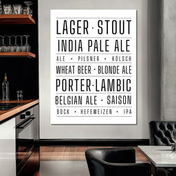 Craft Beer Typography - NicheCanvas