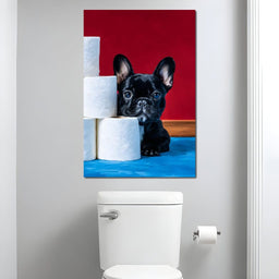 Playful Pup Paper Guardian - NicheCanvas