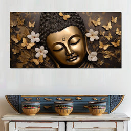 Glimmering Gold Buddha - NicheCanvas
