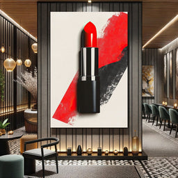 Radiant Lipstick Allure on Canvas - NicheCanvas