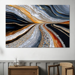 Agate Currents With Diamond Seams - TooplesArt - NicheCanvas