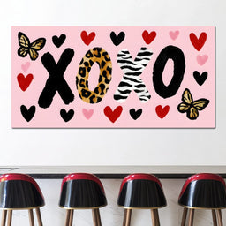 Wild Love XOXO Hearts Safari Style - NicheCanvas