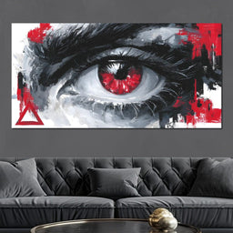 Fiery Iris Abstract Eye Storm - NicheCanvas