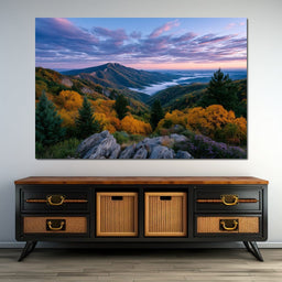 Autumn Mountain Cloud Sea View - NicheCanvas