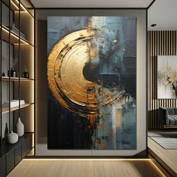 Abyssal Echoes in Gold - Tanni Cylon - NicheCanvas