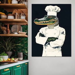 Gator Chef Culinary Humor - NicheCanvas