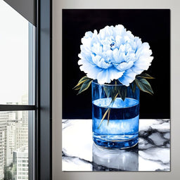 Floral Elegance in Reflection - NicheCanvas