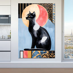 Feline Moonlit Elegance - NicheCanvas