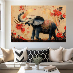 Elephant Radiant Elegance- - NicheCanvas