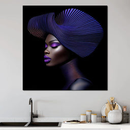 Grace in Violet and Blue - TooplesArt - NicheCanvas