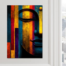 Radiant Stripes of Tranquil Face - NicheCanvas