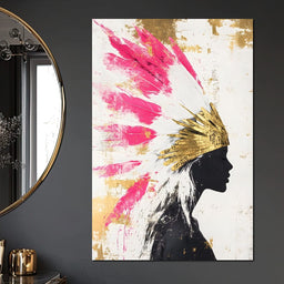 Golden Feathered Majesty - NicheCanvas